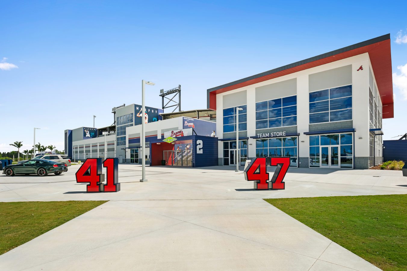 Main entrance for the Atlanta Braves Spring Training Facility CoolToday Park