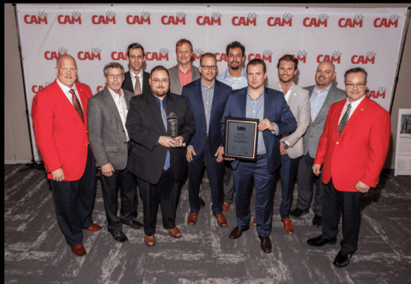 Team receiving the CAM Project of the Year Award