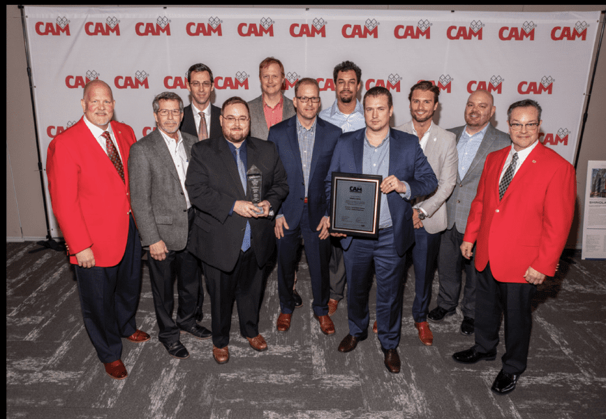 Team receiving the CAM Project of the Year Award