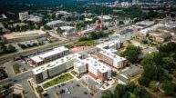 Student Housing Builder, Barton Malow completed UNCG Spartan Village, exterior aerial view