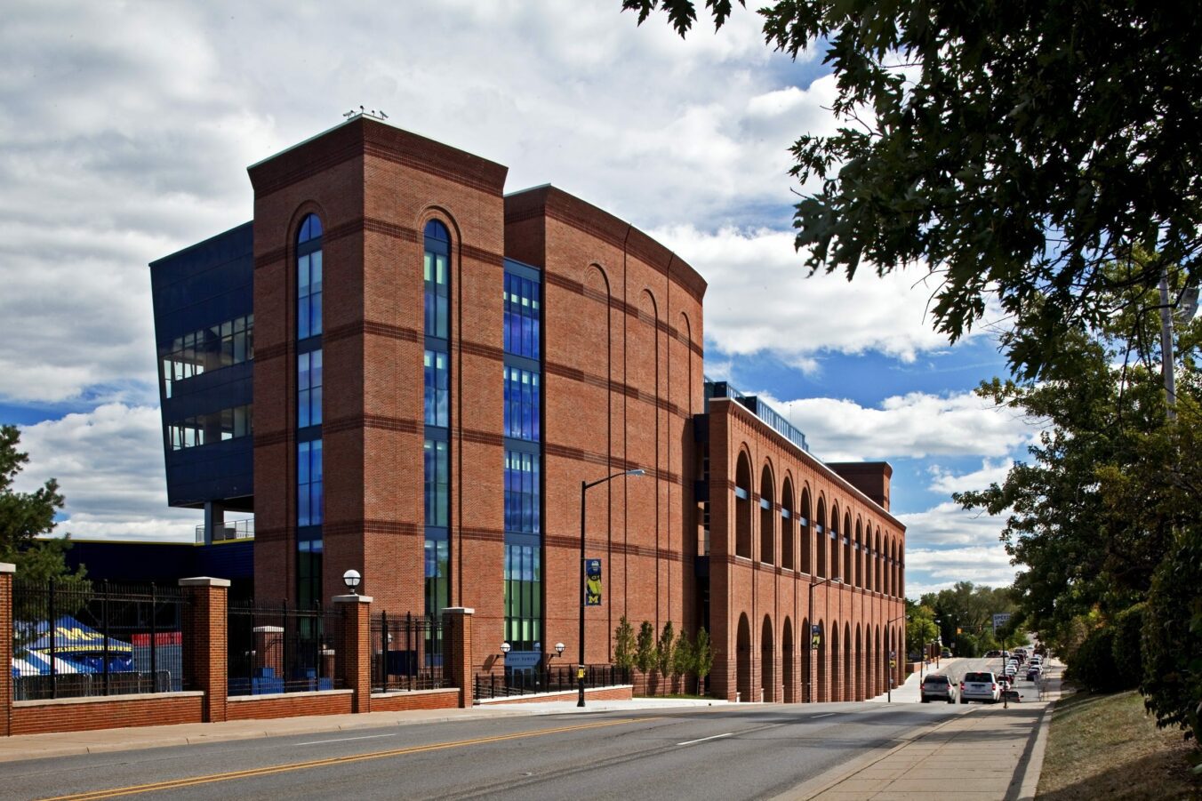 Exterior view of stadium from Main Street