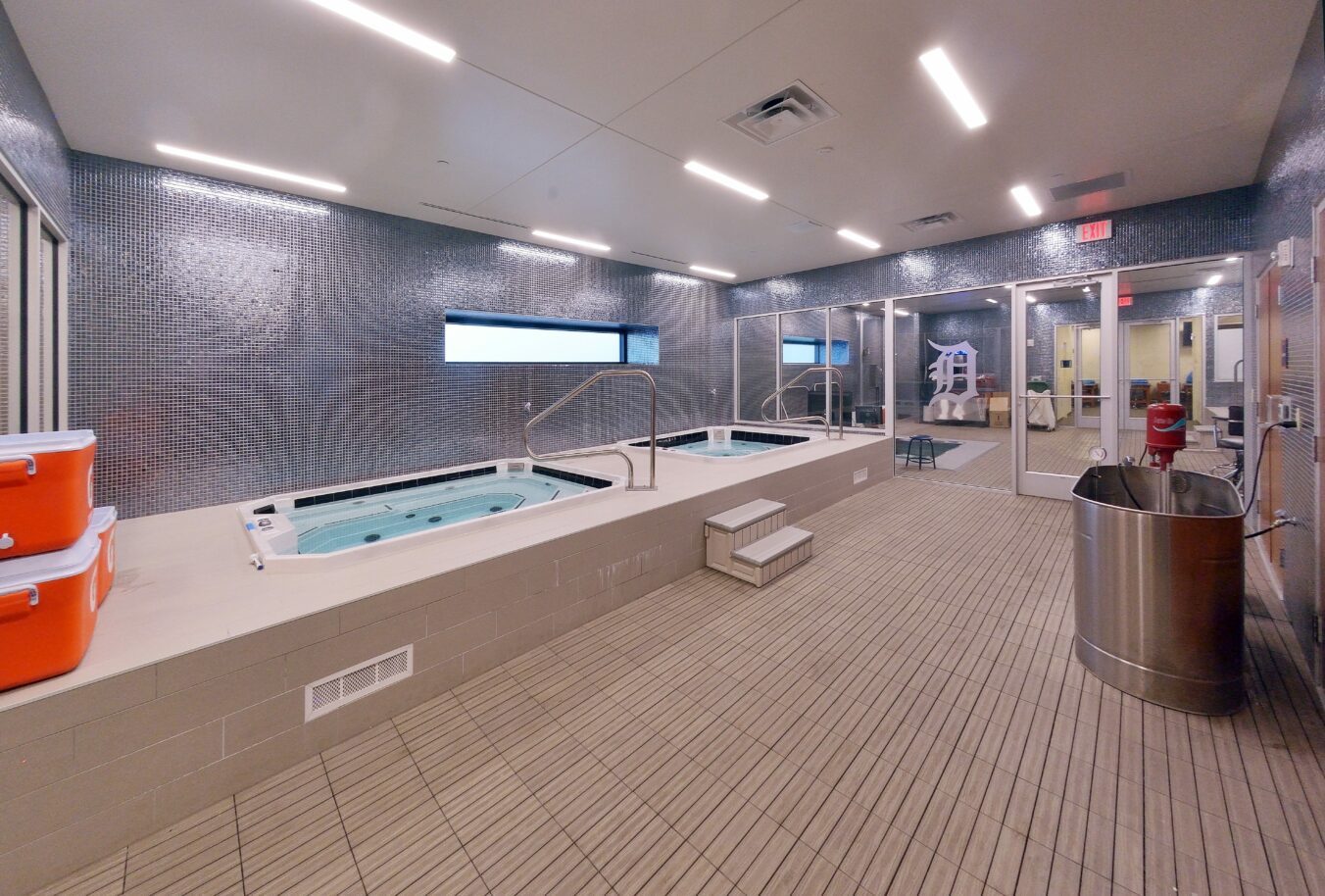 Minor League Baseball Stadium Locker room Whirlpools