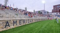 American Legion Memorial Stadium Restored Stone Wall on Opening Night