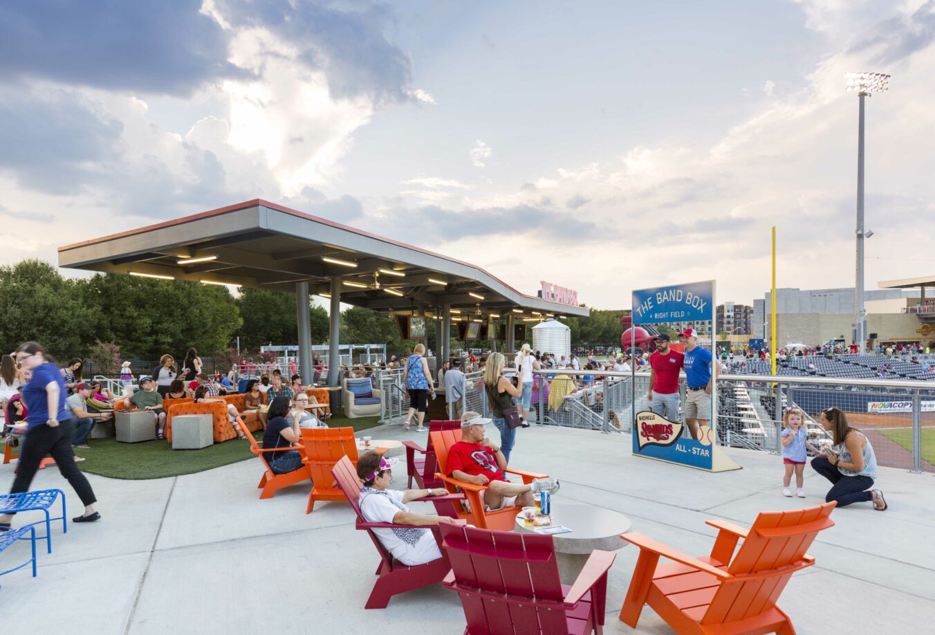 First Tennessee Ballpark, Home of AAA Baseball's Nashville Sounds - Picnic Area Completed Construction