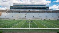 University of Notre Dame Campus Crossroads Stadium Football Field after renovation