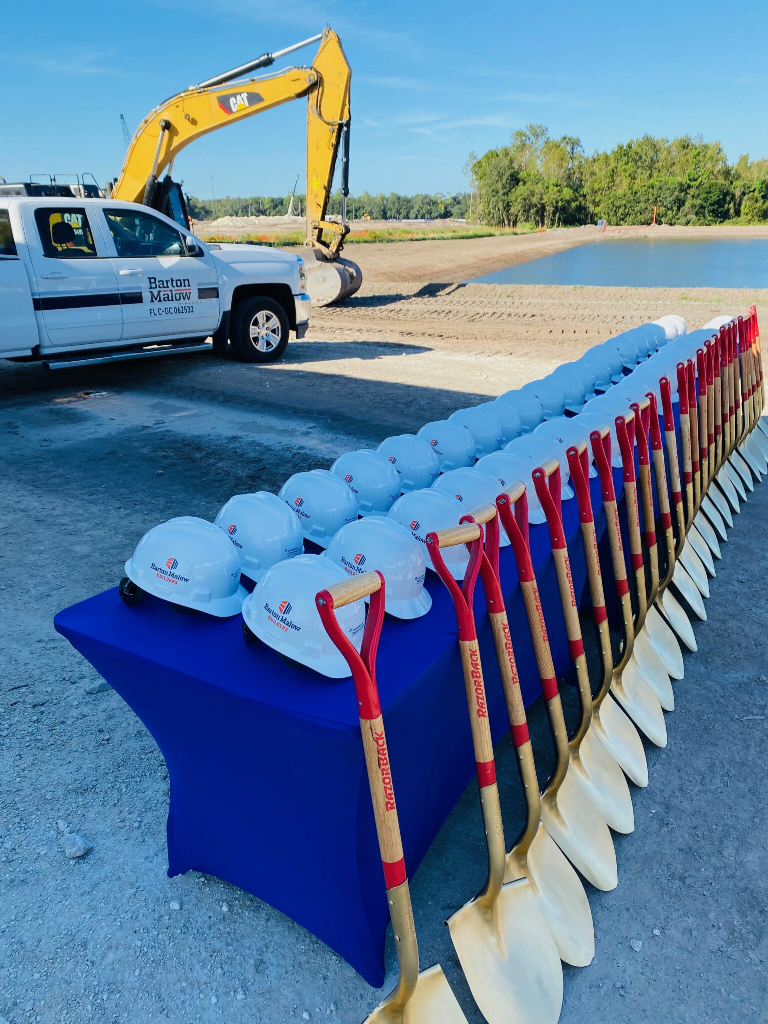 BayCare Groundbreaking - shovels and hard hats