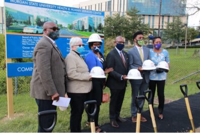 Leaders convene at Morgan State Health and Human Services groundbreaking.
