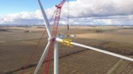 DTE Meridian Wind Farm Blade Installation