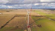 DTE Meridian Wind Farm Blade Installation