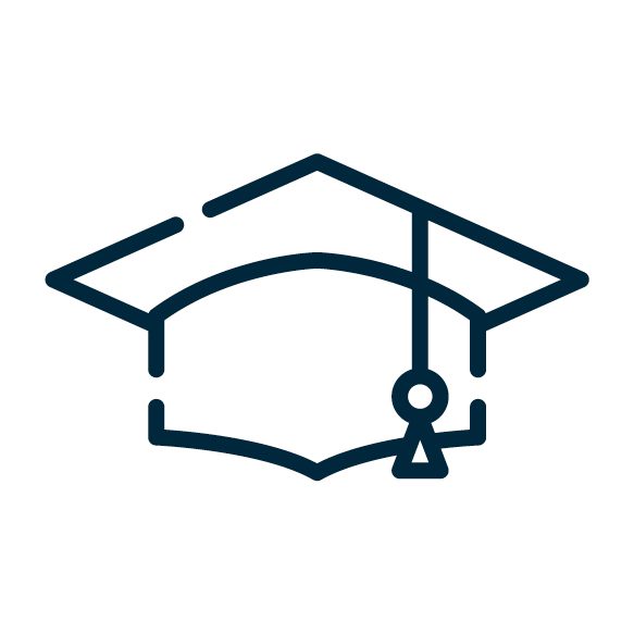 graduation cap icon - construction management internship