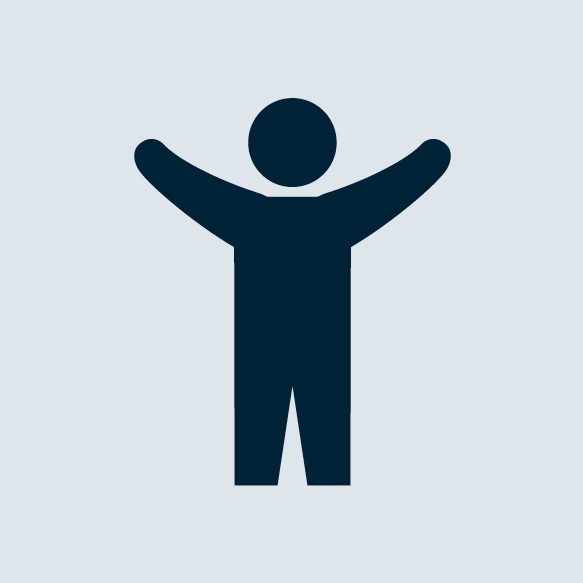 Well-being Person with arms raised icon