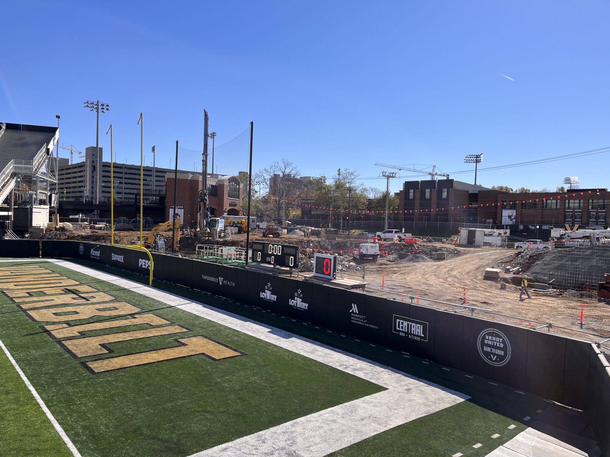Vanderbilt stadium, south end zone.