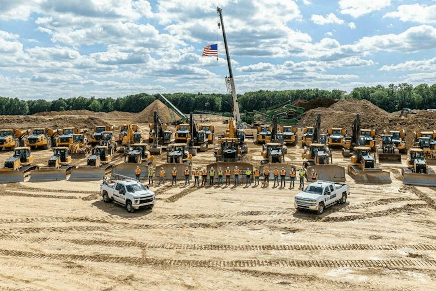 Barton Malow Project Delivery Team and Equipment