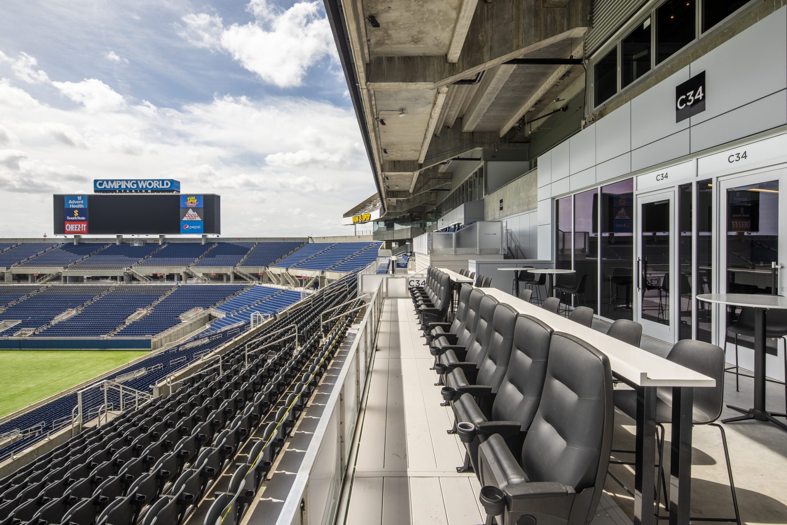 Improved club-level seating provides guest with the ultimate fan experience