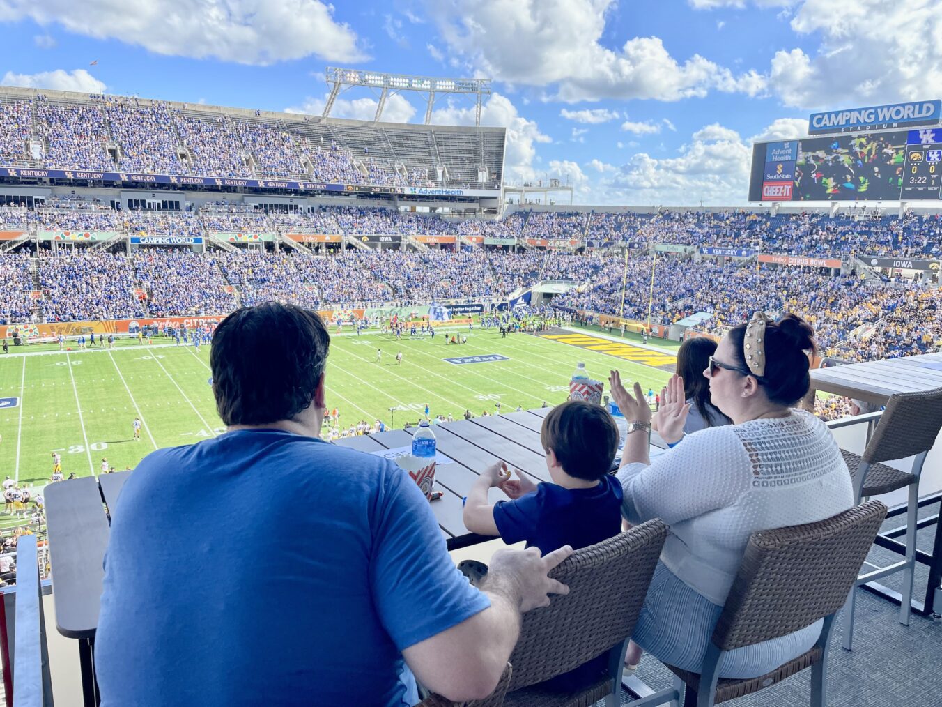 View of fans watching Citrus Bowl football game