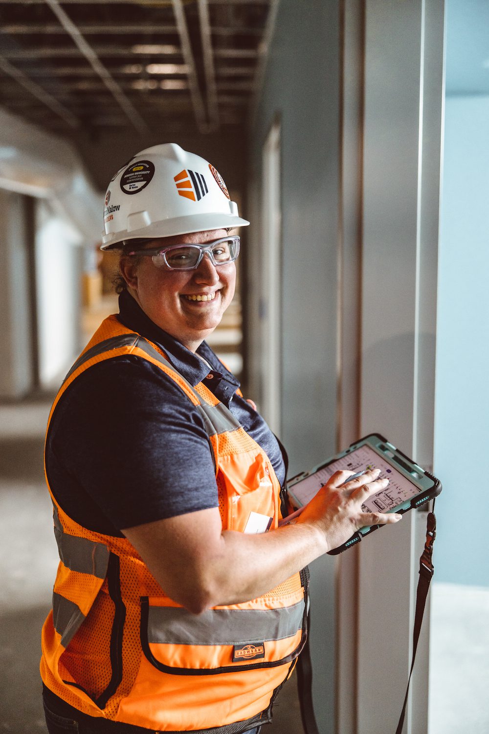 Assistant Project Manager Julia Davis during Women in Construction at the South Florida Baptist Hospital project site