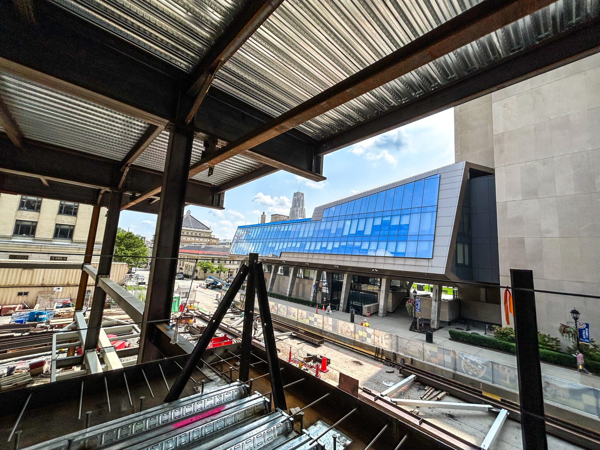 University of Pittsburgh Recreation and Wellness Center, Steel Erection in Progress