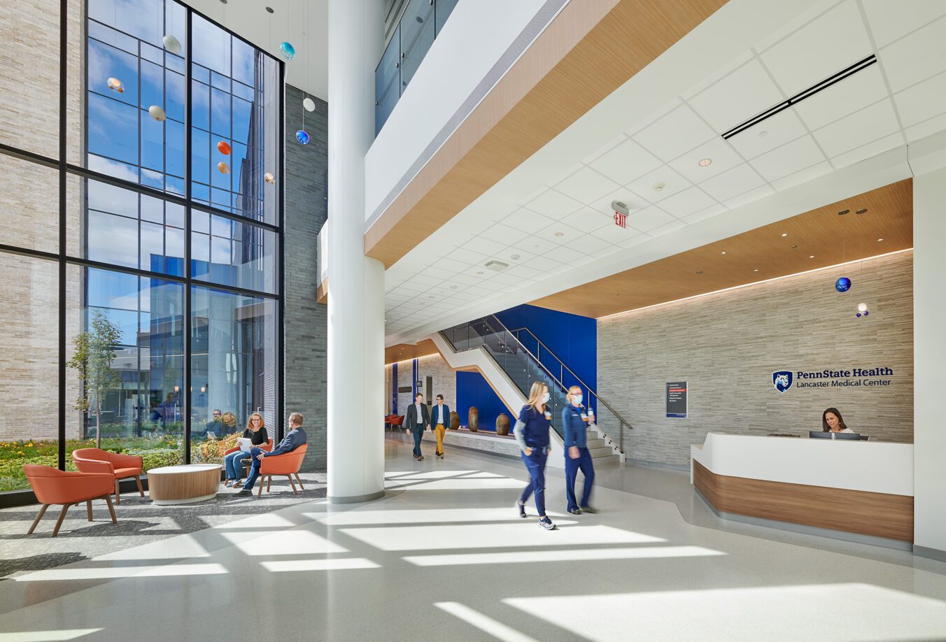 Lobby of Penn State Health Lancaster Medical Center