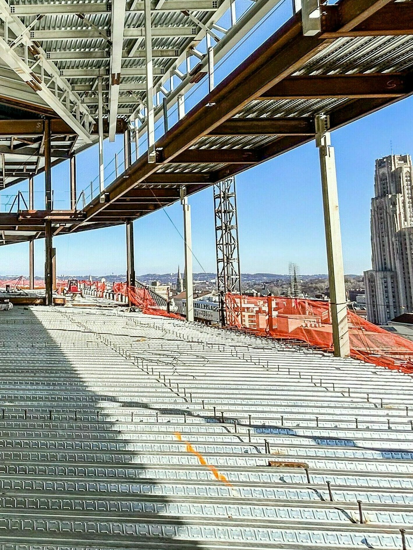 Campus Rec + Wellness Center steel decking 