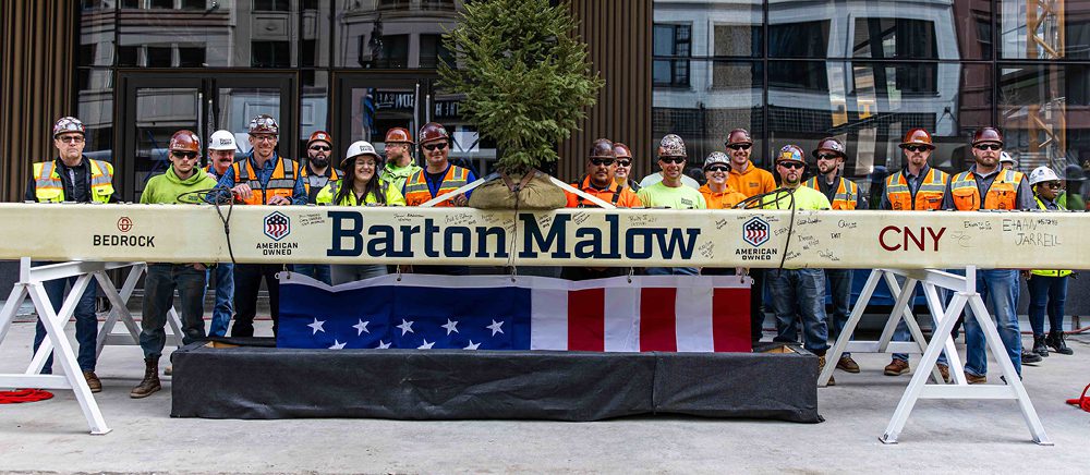 Hudson's Site construction topping out