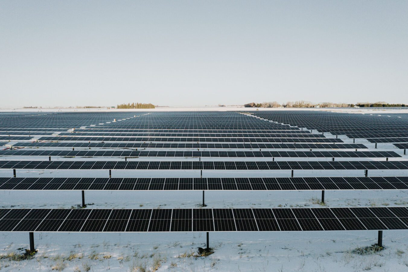 Elemental Energy Brooks II Solar, Rows of Solar Panels Lined Up Horizontally