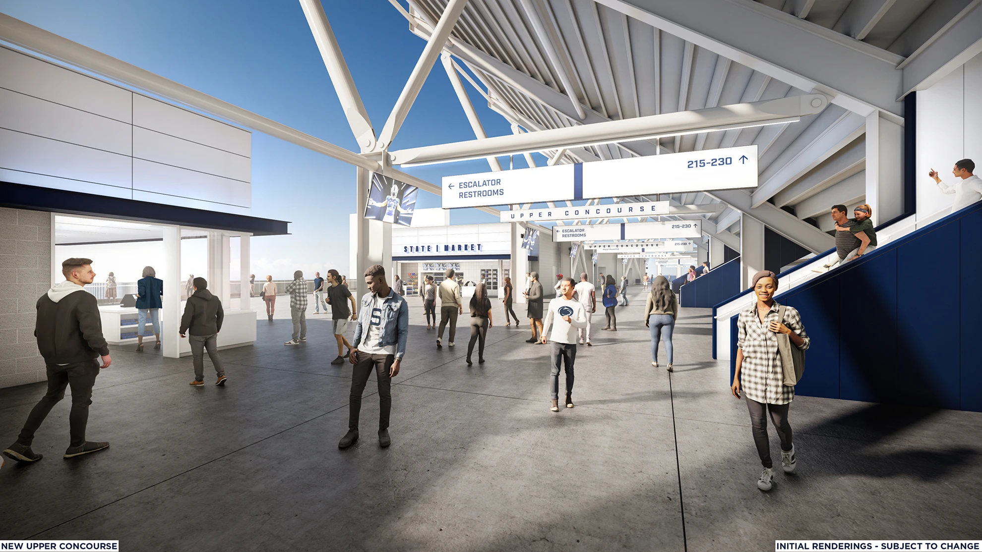 New 2025 Beaver Stadium Interior Rendering