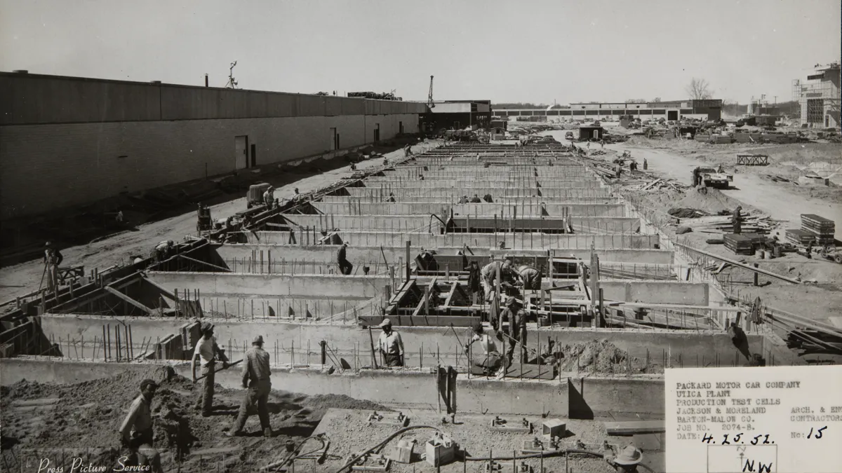 Packard Motor Car Company Utica Plant Production Test Cells, 1951